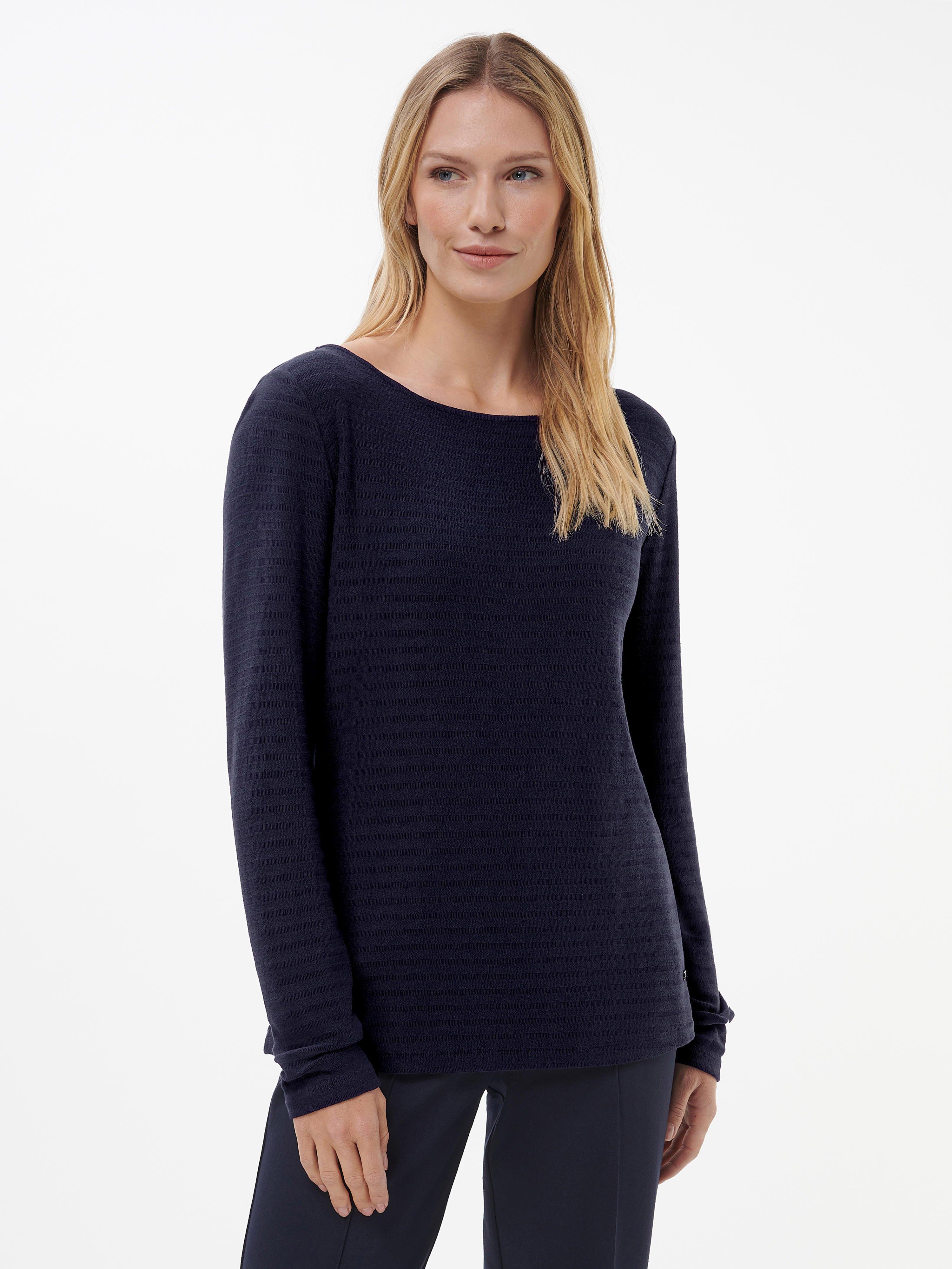 BASLER - Jersey shirt met boothals