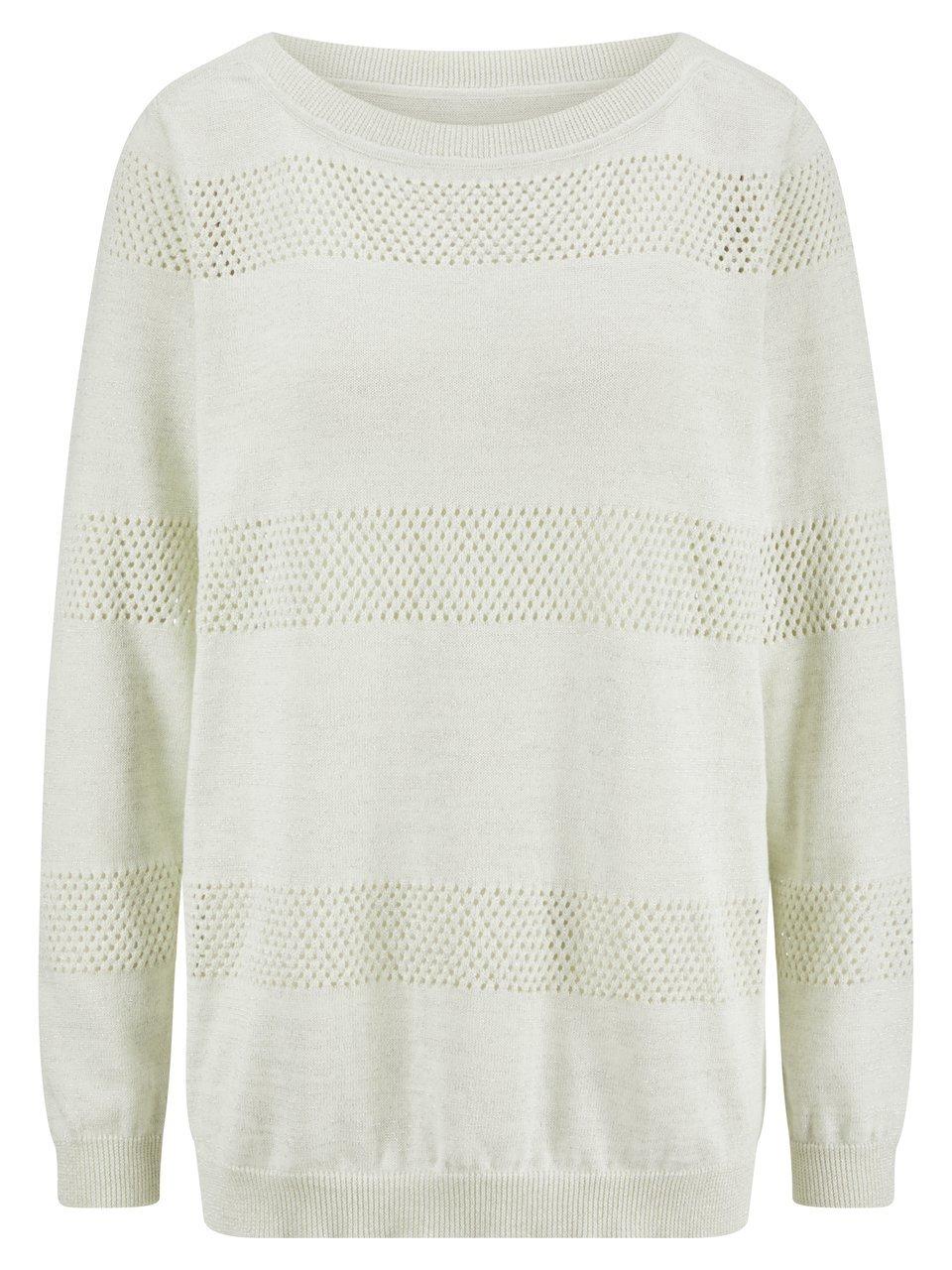 Rundhals-Pullover Anna Aura weiss günstig online kaufen