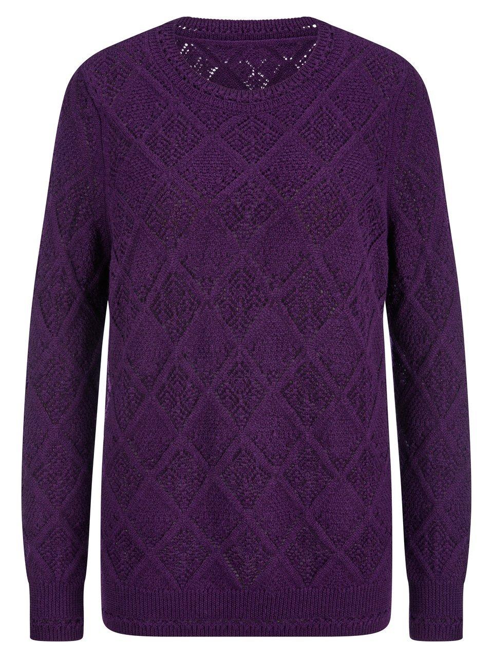 Rundhals-Pullover Anna Aura lila günstig online kaufen