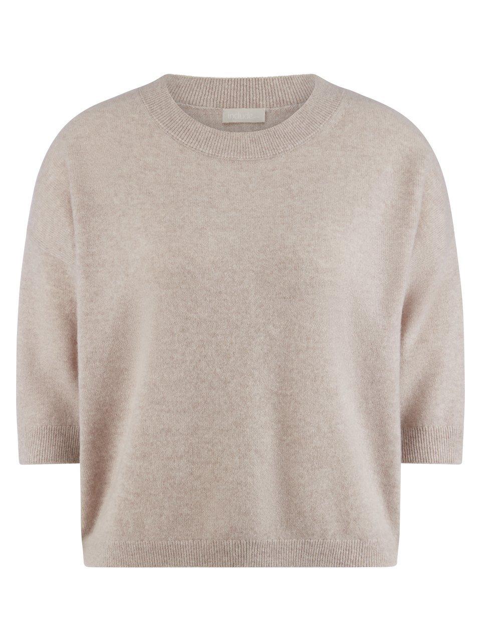 Rundhals-Pullover include beige günstig online kaufen