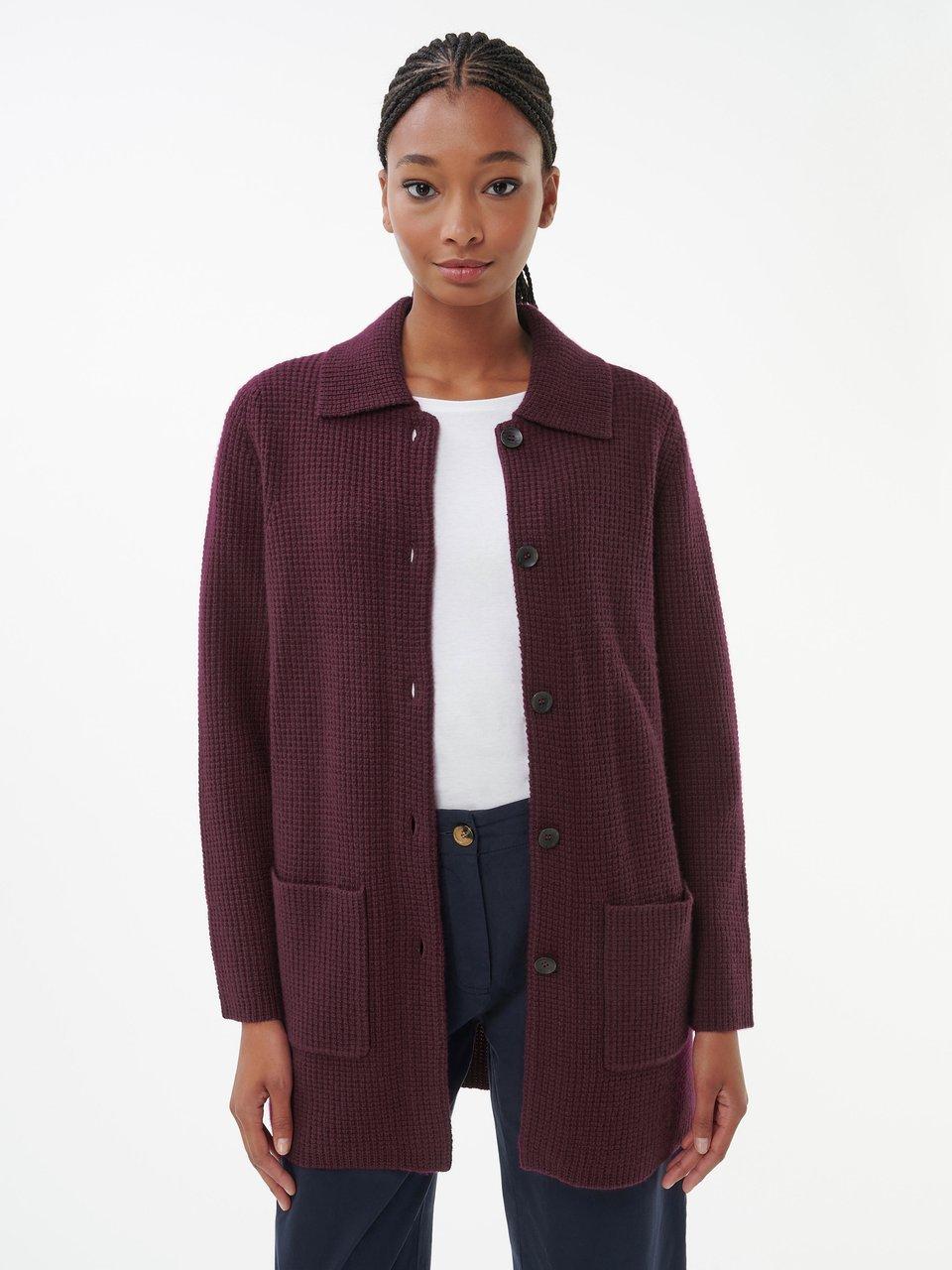 Peter Hahn - Long-Strickjacke aus Schurwolle und Kaschmir