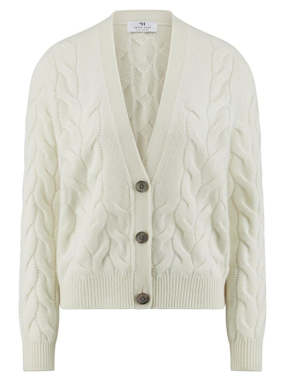 Strickjacke Peter Hahn Cashmere weiss günstig online kaufen