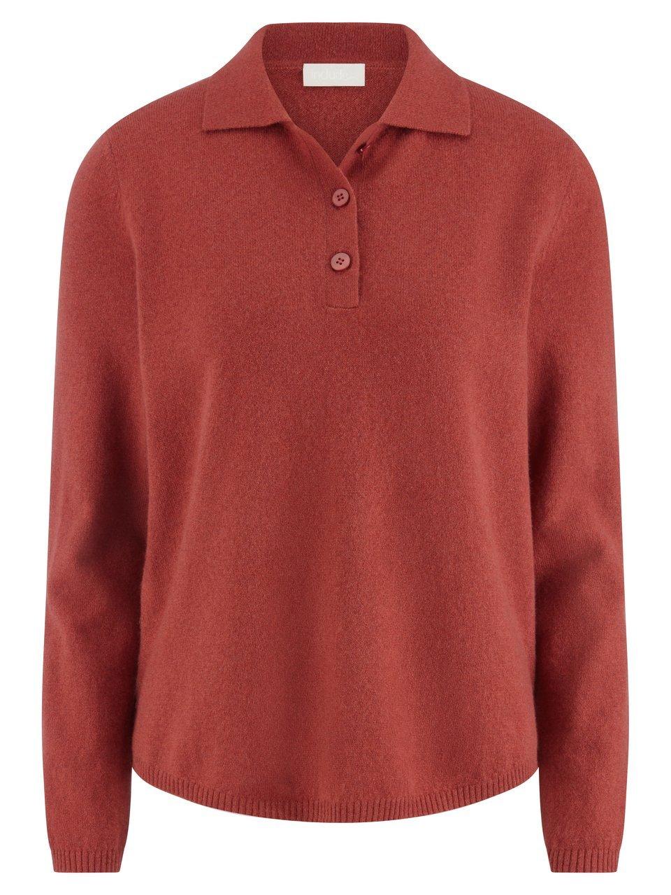 Polo-Pullover aus 100% Kaschmir include orange günstig online kaufen