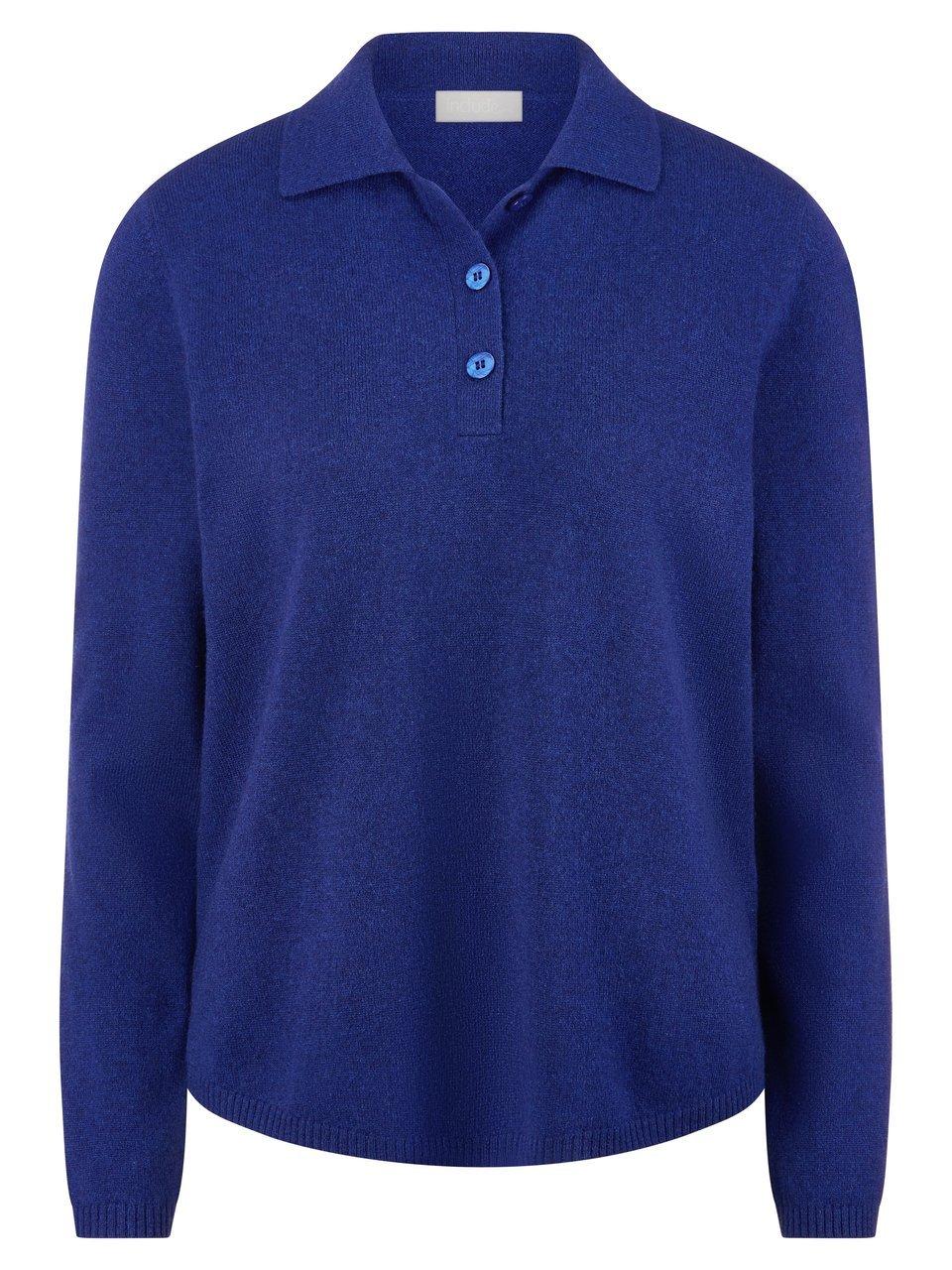 Polo-Pullover aus 100% Kaschmir include blau günstig online kaufen