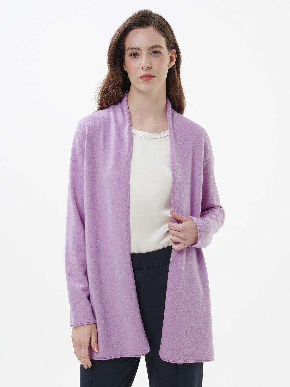 Peter Hahn Strickjacke aus Schurwolle und Kaschmir Zartlila