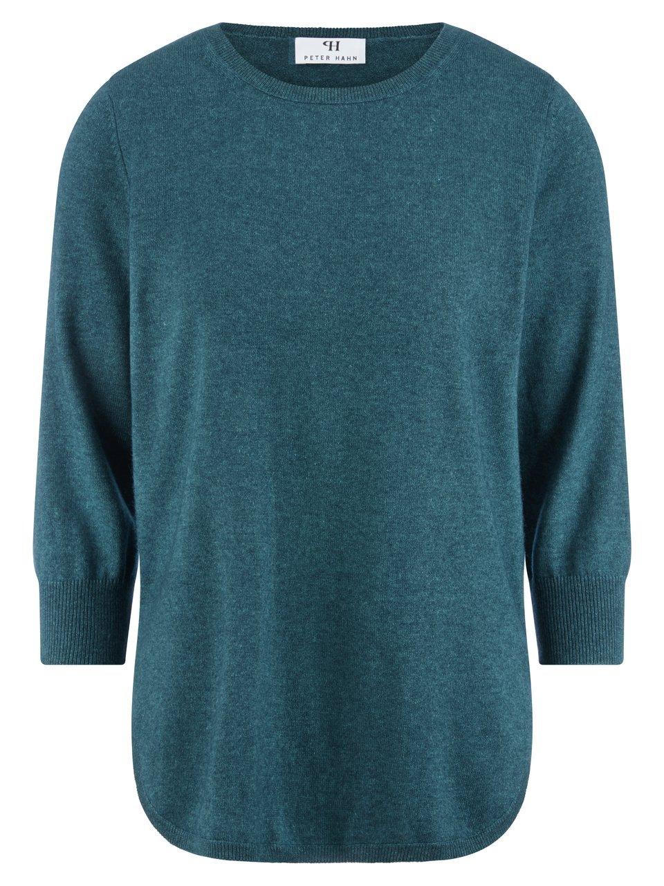 Rundhals-Pullover aus Seide und Kaschmir Peter Hahn Seide/Kaschmir türkis günstig online kaufen