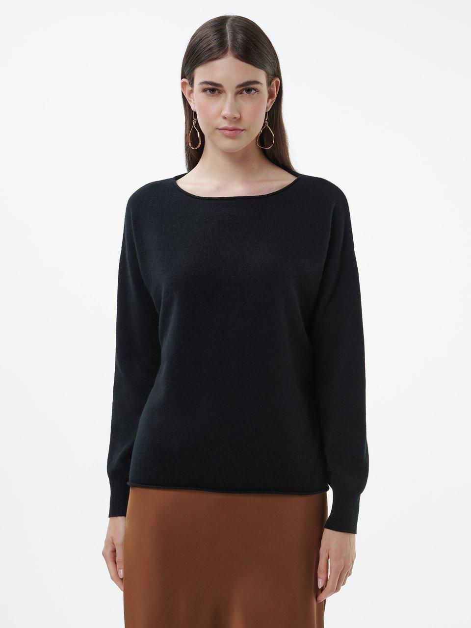 Peter Hahn - Pullover mit U-Boot-Ausschnitt aus Schurwolle