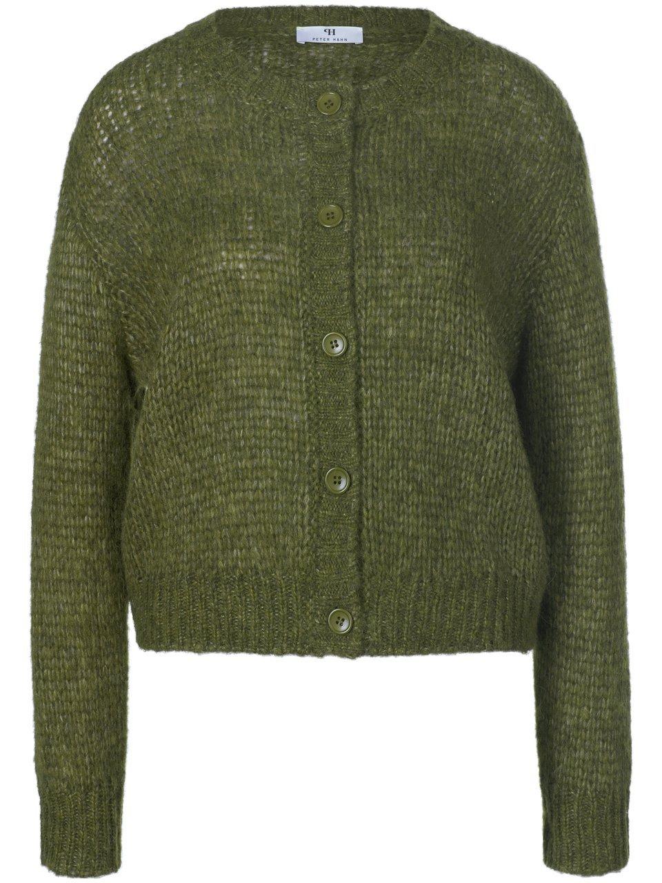 Strickjacke überschnittener Schulter Peter Hahn grün günstig online kaufen