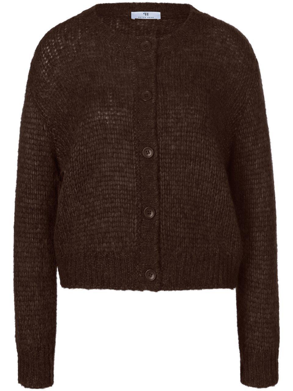 Strickjacke überschnittener Schulter Peter Hahn braun günstig online kaufen