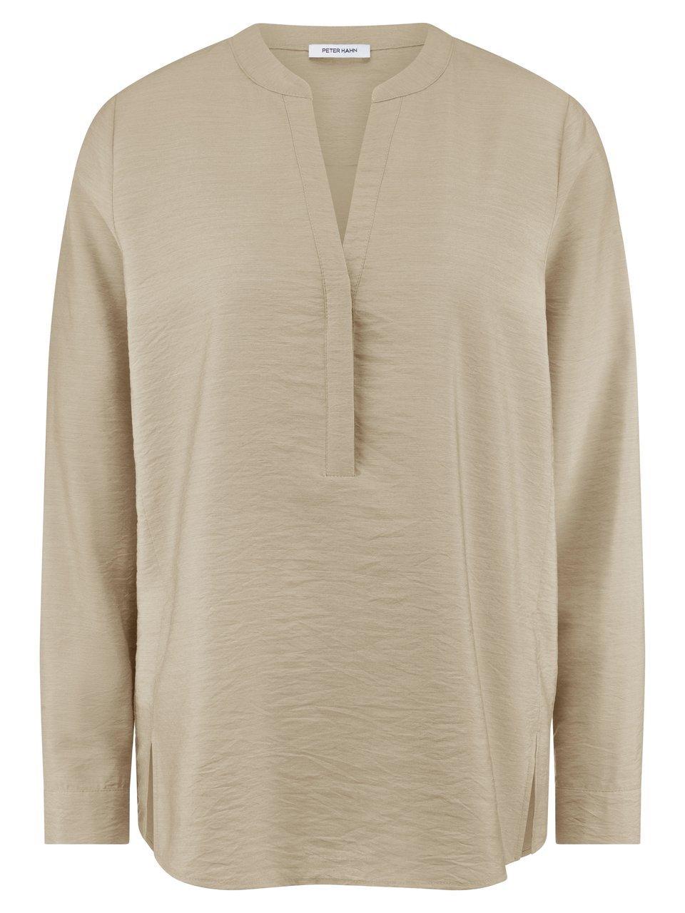 Bluse Rundhals-Ausschnitt Peter Hahn beige günstig online kaufen