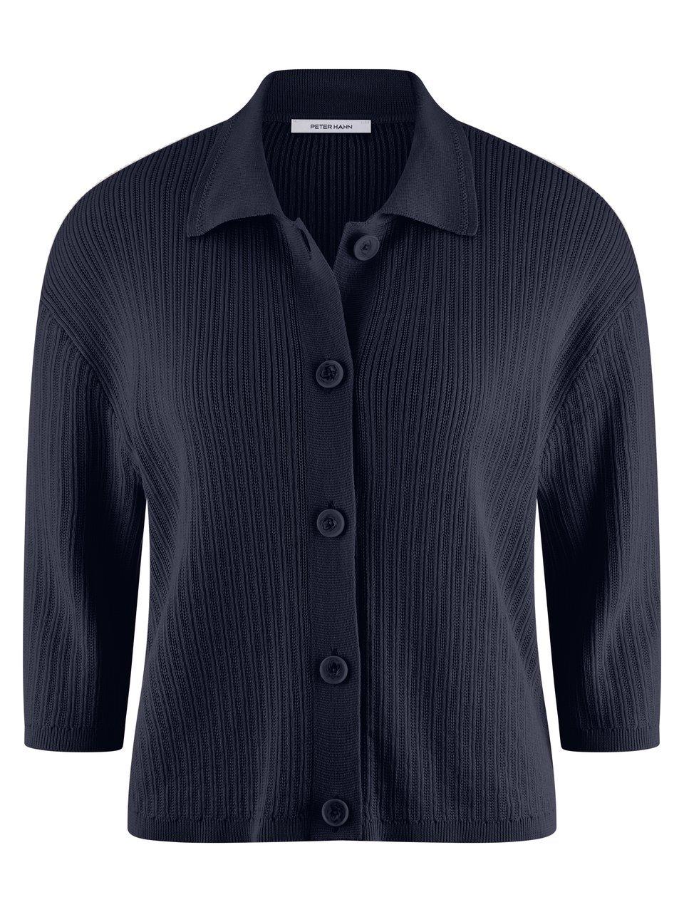 Strickjacke 3/4-Arm Peter Hahn blau günstig online kaufen