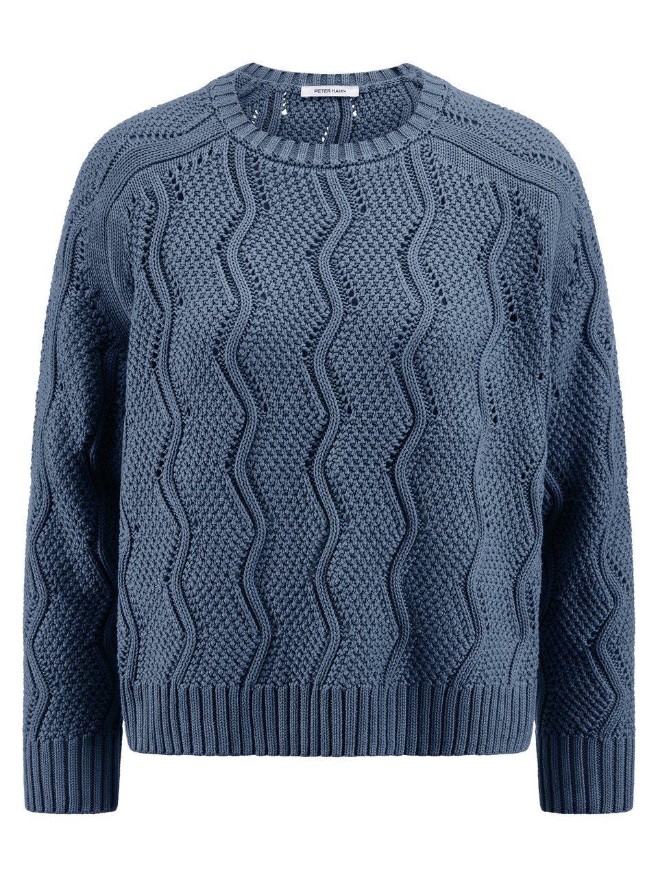 Rundhals-Pullover Peter Hahn blau günstig online kaufen