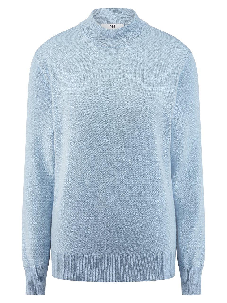 Stehbund-Pullover Modell Sabrina Peter Hahn Seide/Kaschmir blau günstig online kaufen