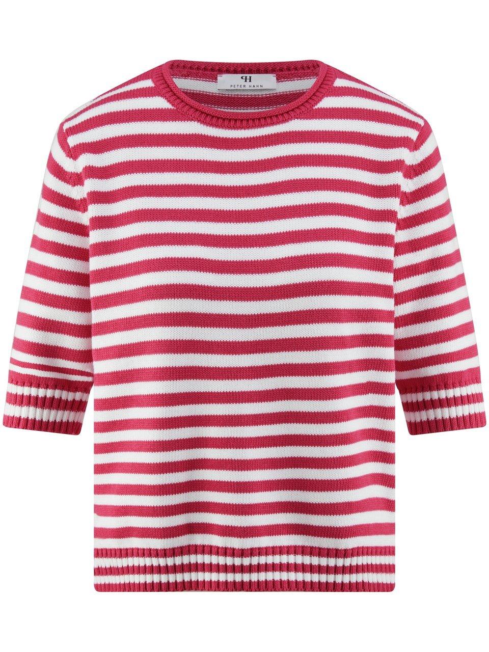 Rundhals-Pullover Rollkante Peter Hahn pink günstig online kaufen