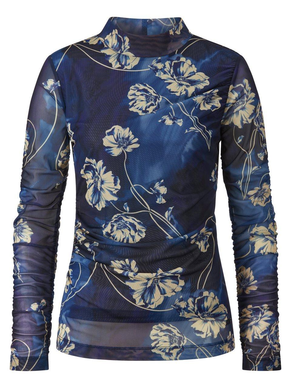Mesh-Shirt Stehkragen TALBOT RUNHOF X PETER HAHN blau günstig online kaufen