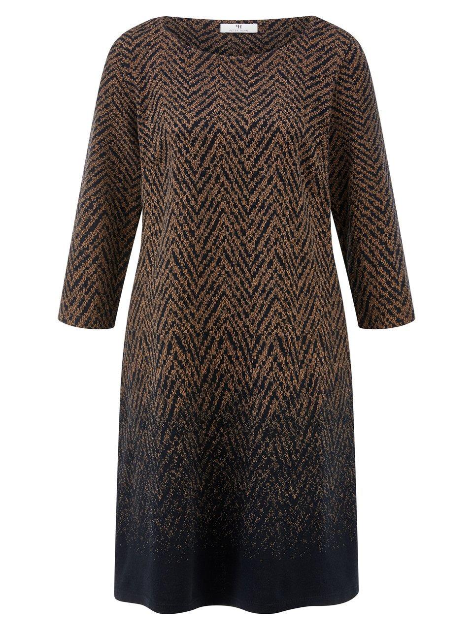 Jersey-Kleid Rundhals-Ausschnitt Peter Hahn blau günstig online kaufen