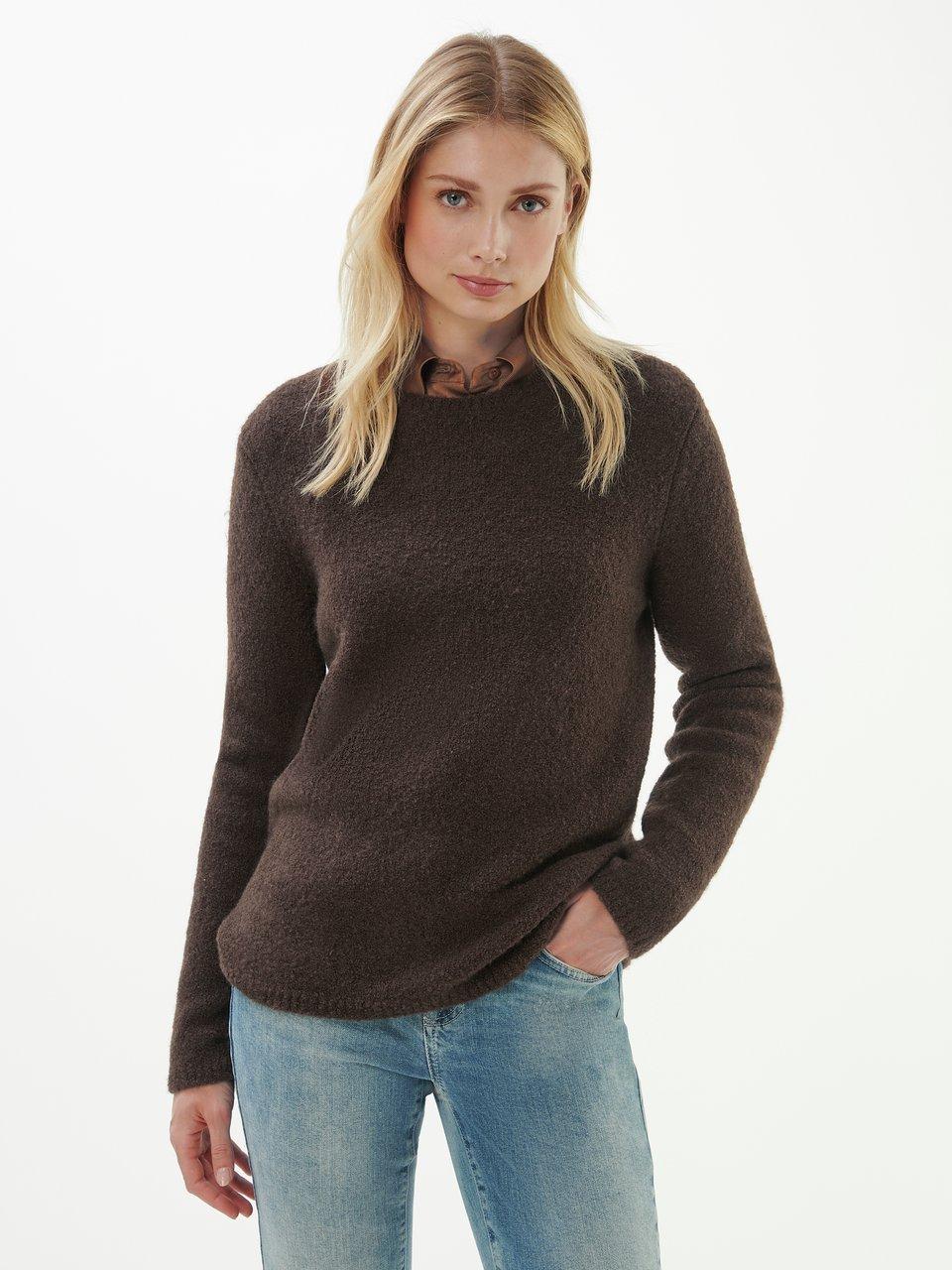 Fadenmeister Berlin Rundhals-Pullover Schoko