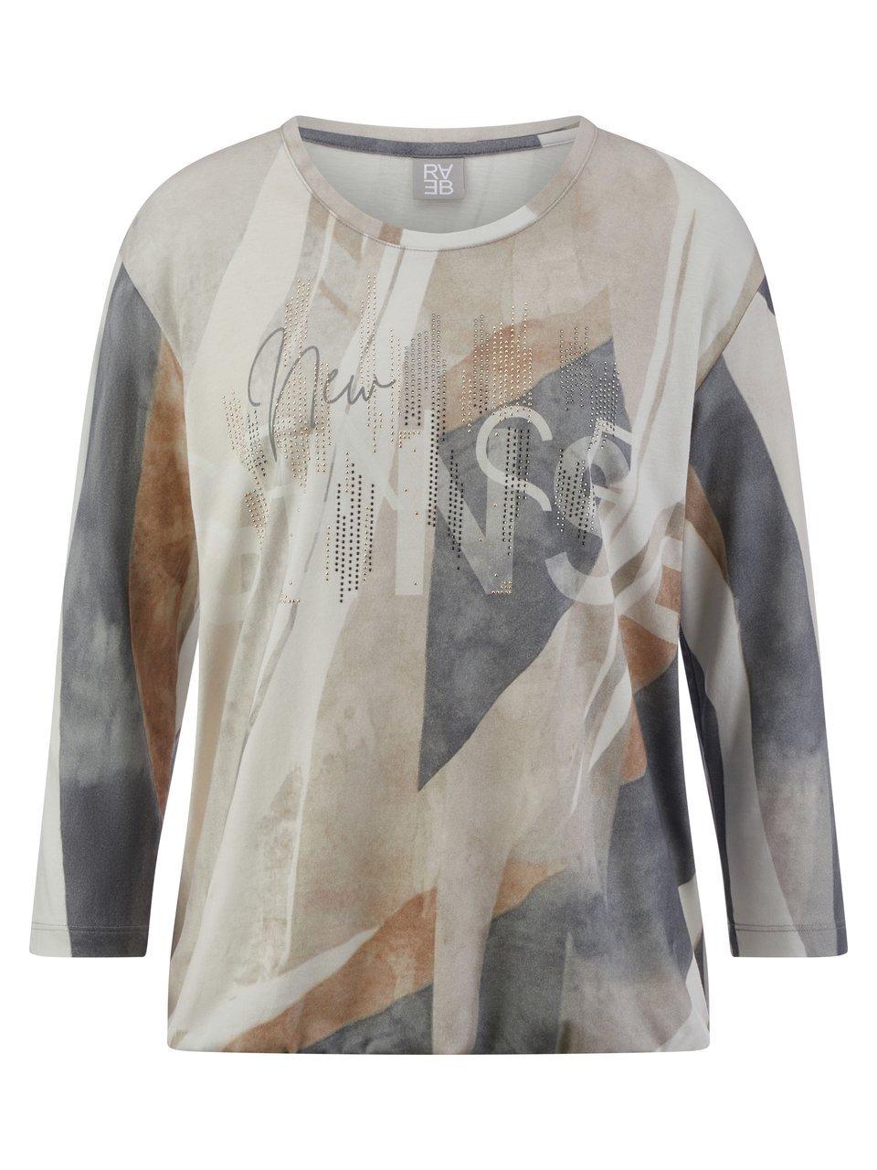 Rundhals-Shirt 3/4-Arm Rabe beige günstig online kaufen