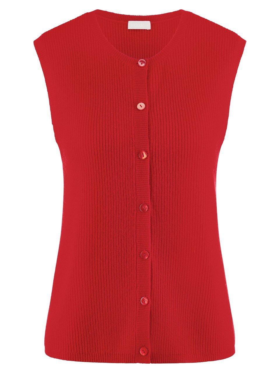 Strickweste Rundhals-­Ausschnitt include rot günstig online kaufen