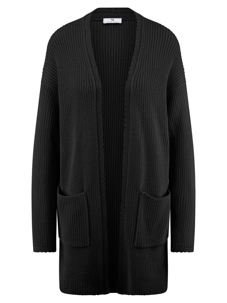 Long-Strickjacke Peter Hahn schwarz günstig online kaufen