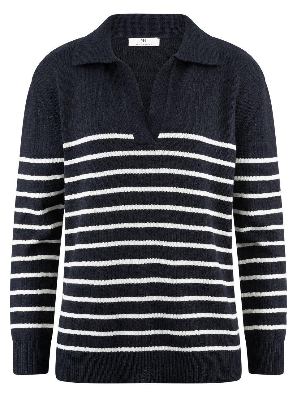 Polo-Pullover Peter Hahn blau günstig online kaufen