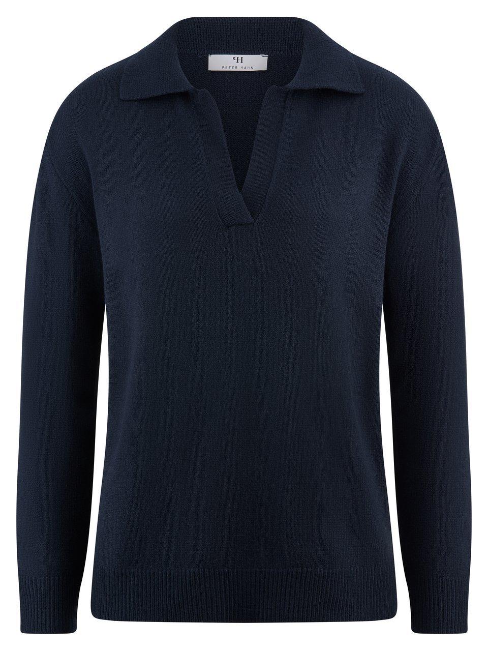 Polo-Pullover Peter Hahn blau günstig online kaufen