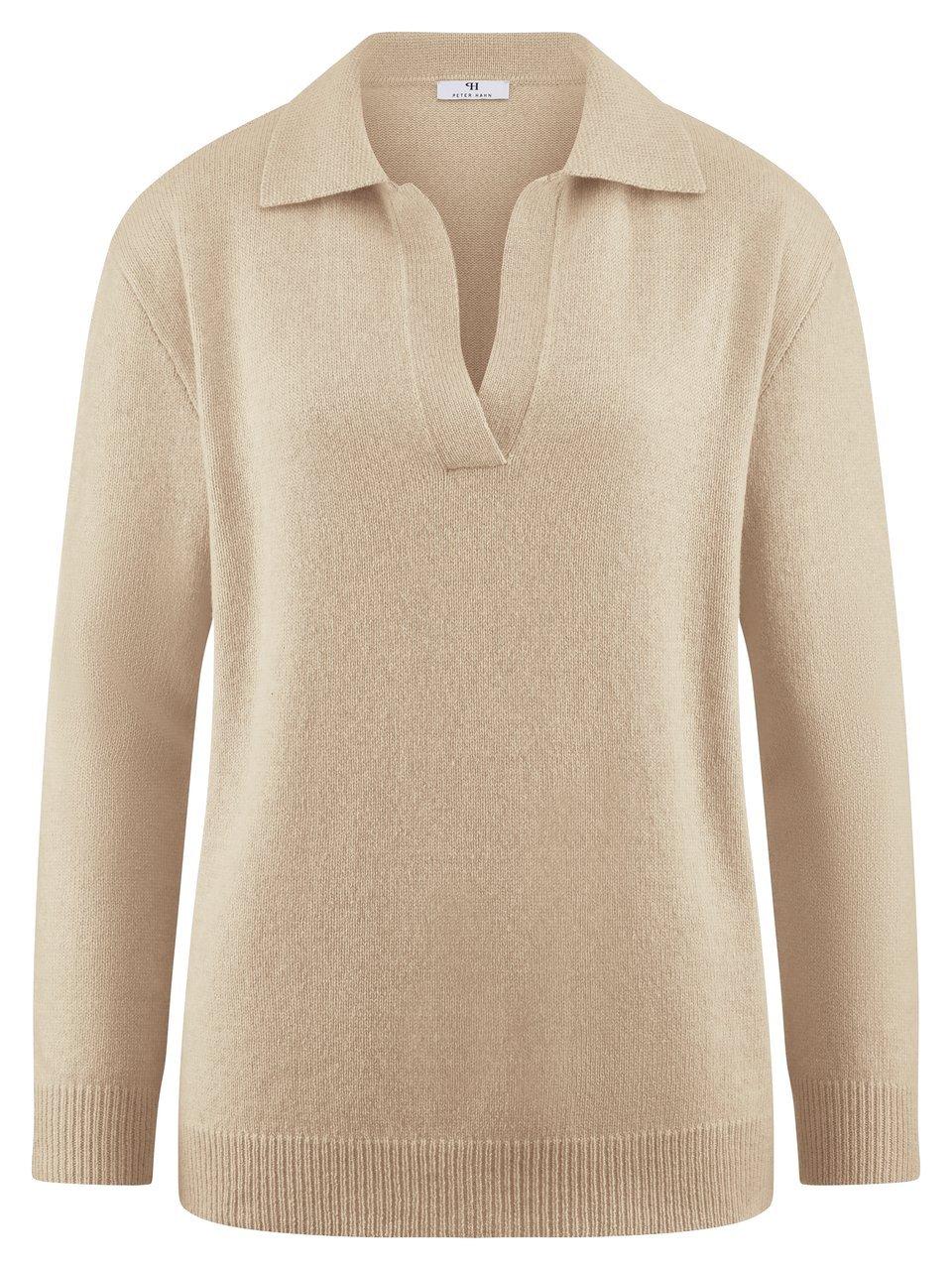 Polo-Pullover Peter Hahn beige günstig online kaufen