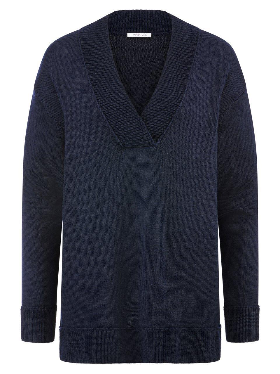V-Pullover Peter Hahn blau günstig online kaufen