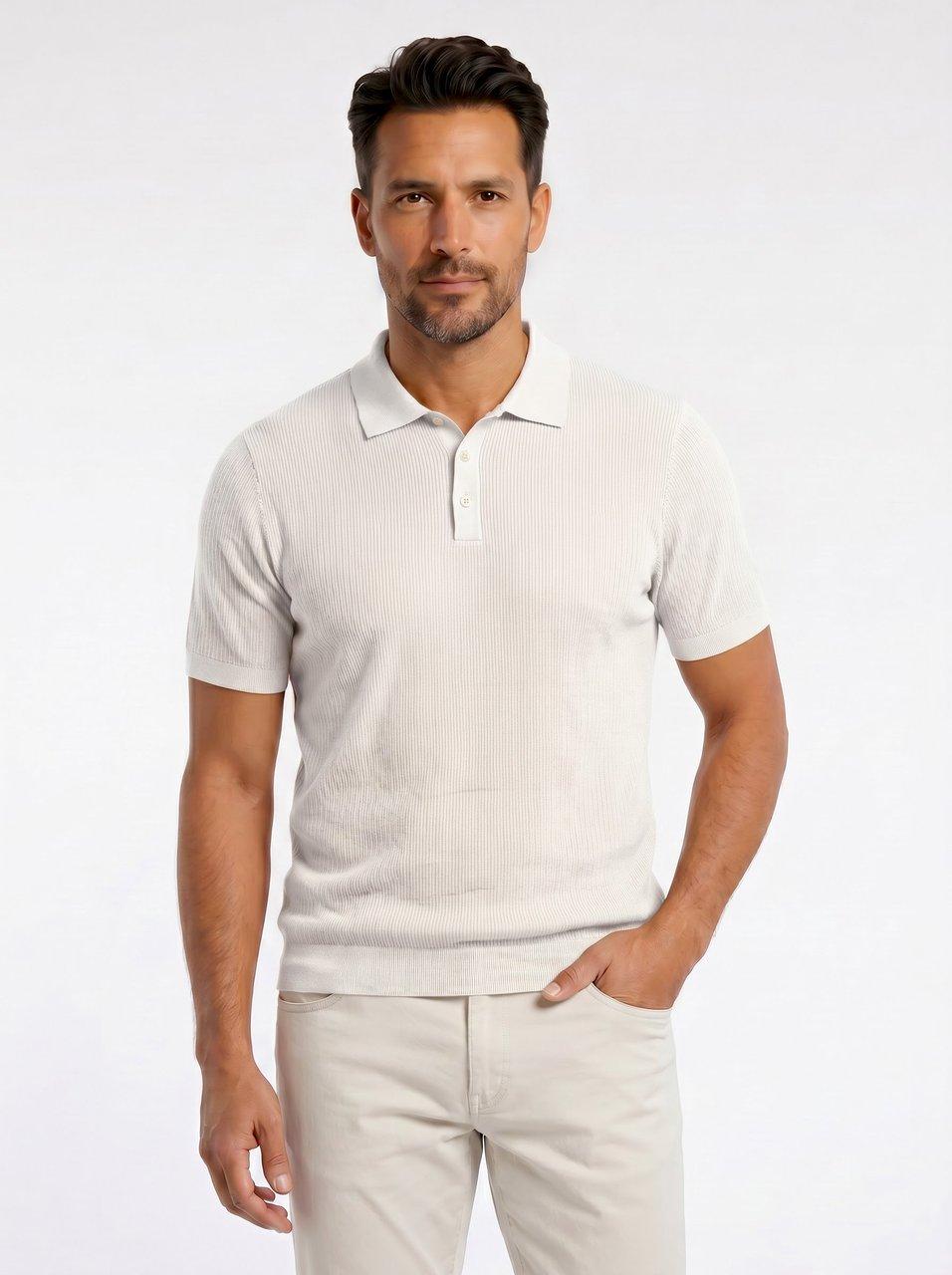 Louis Sayn - Polo-Strickshirt mit kurzer Knopfleiste
