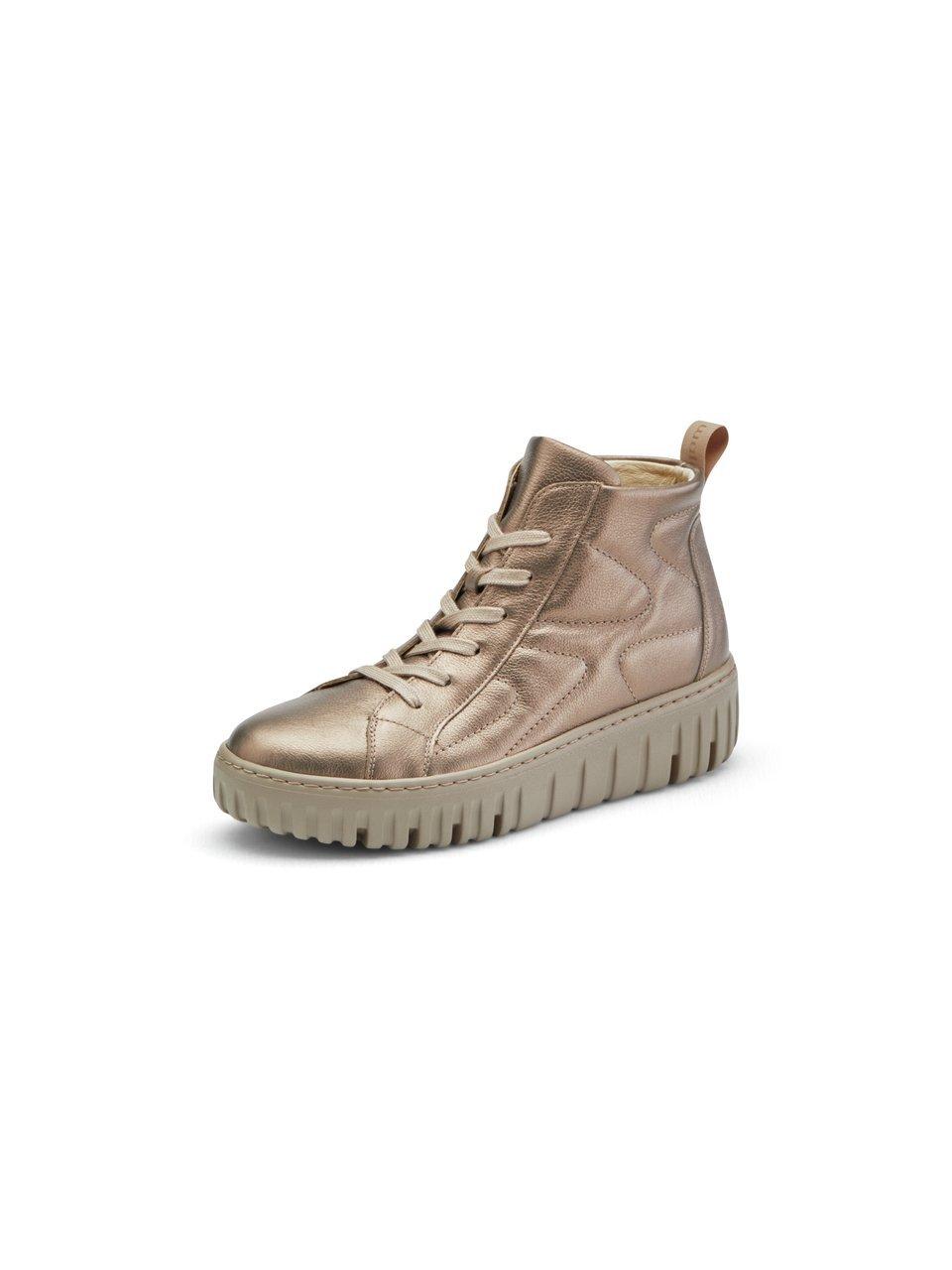 Thumbnail - Waldläufer - Knöchelhoher Sneaker Livia, gold, Gr. 39 - Leder