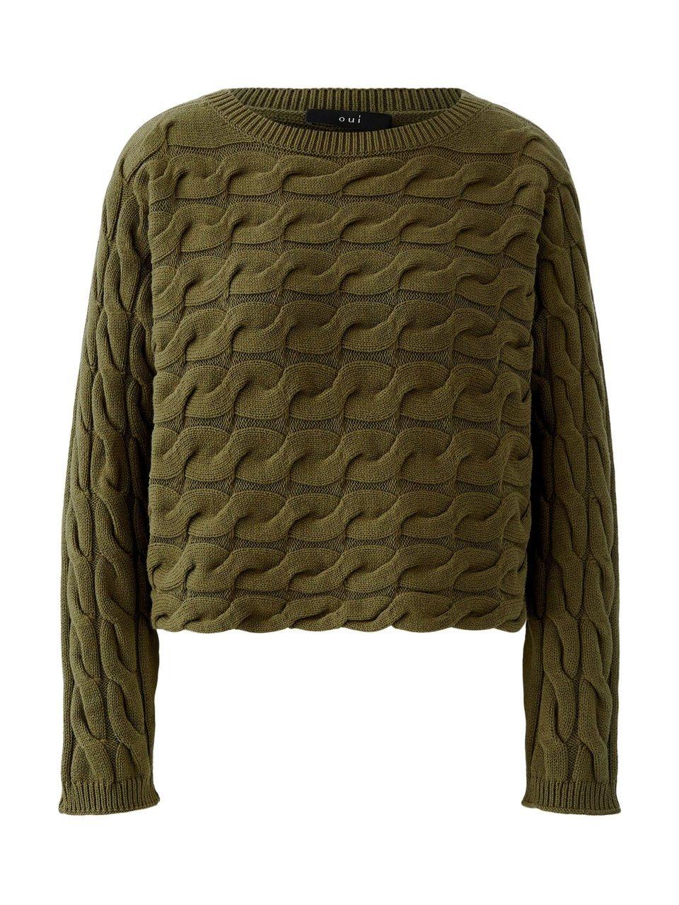 Rundhals-Pullover oui grün günstig online kaufen