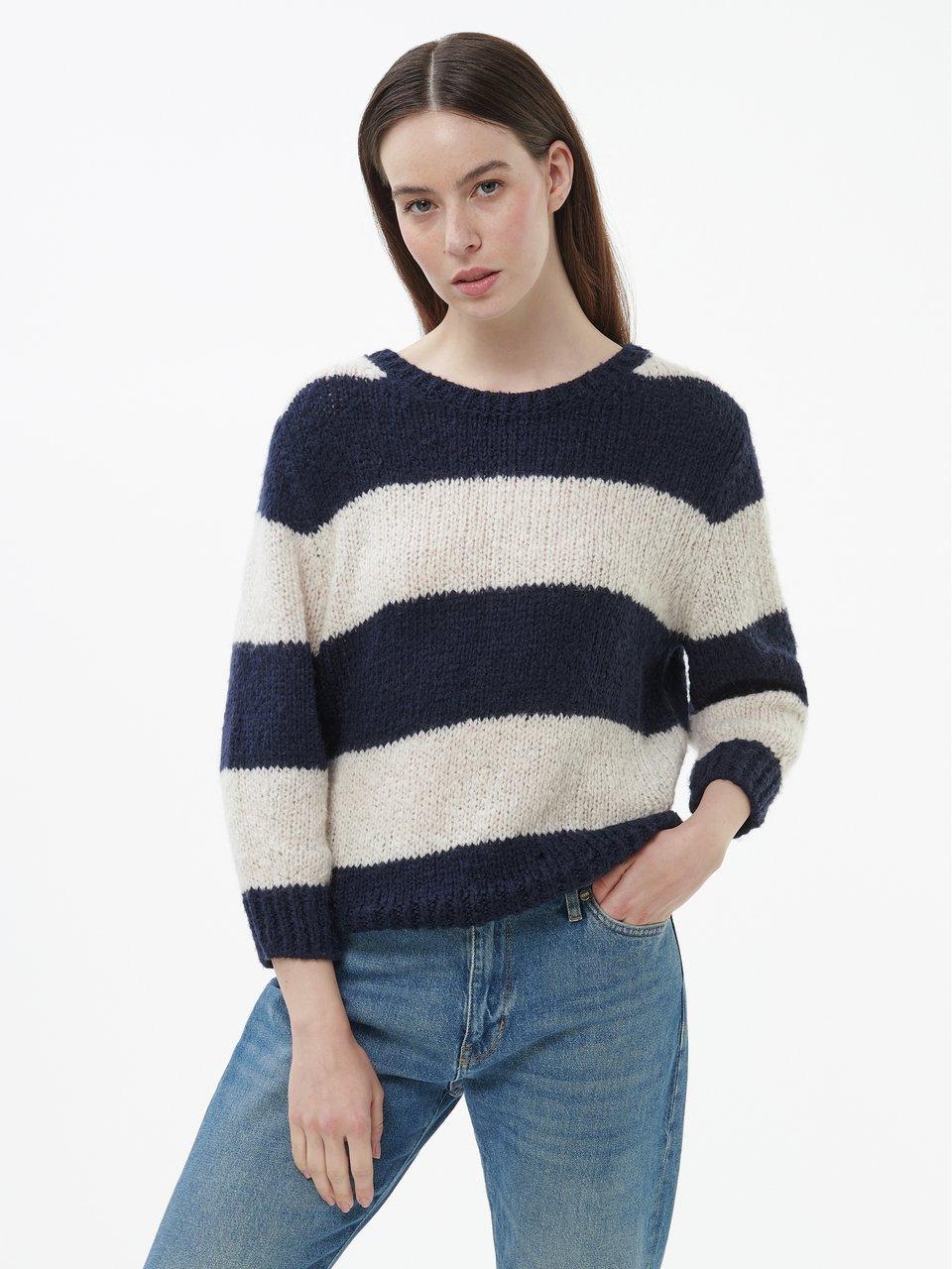oui - Rundhals-Pullover mit 3/4-Arm