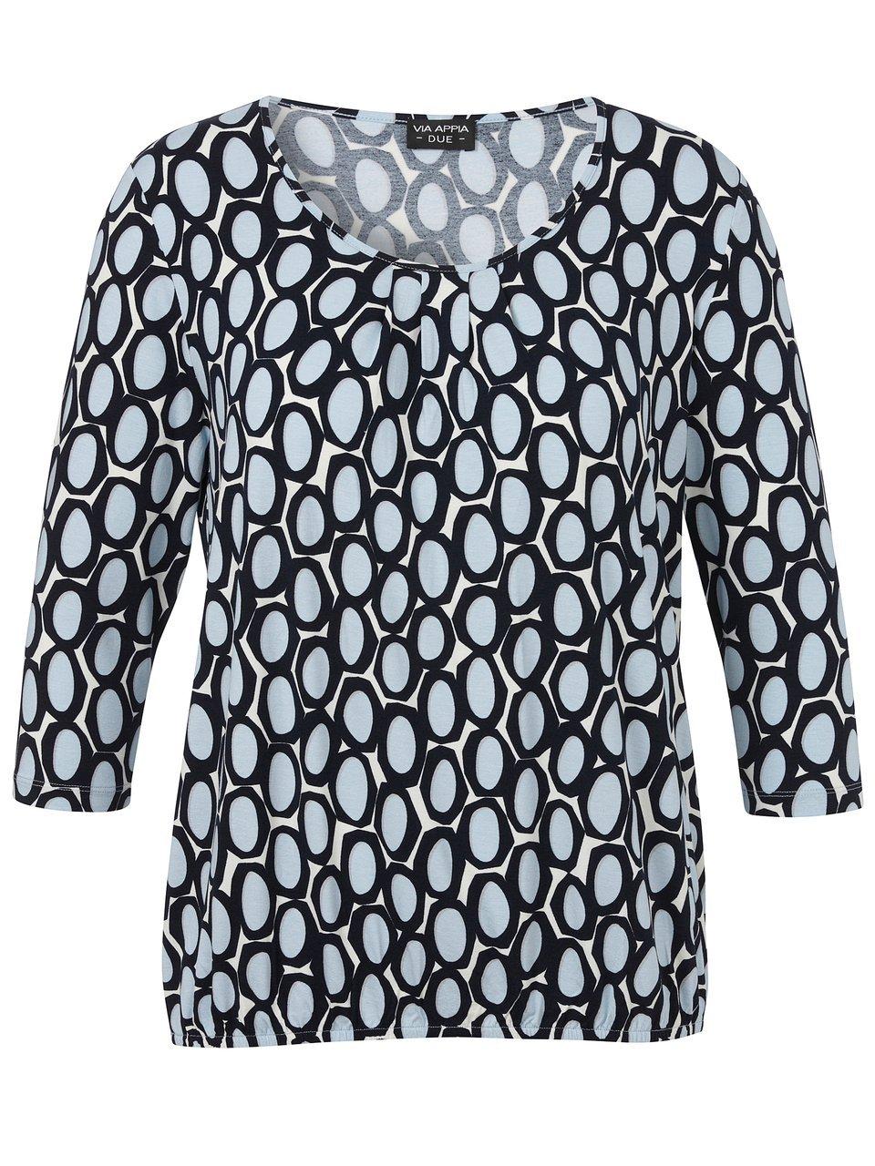 Rundhals-Shirt 3/4-Arm Via Appia Due blau günstig online kaufen