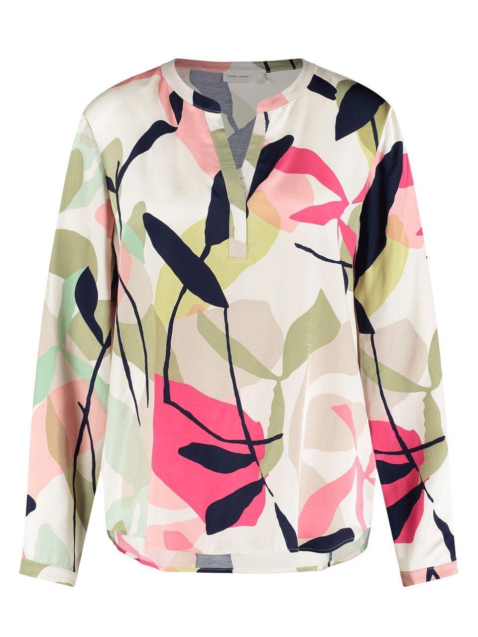 Bluse Rundhals-Ausschnitt Gerry Weber weiss günstig online kaufen