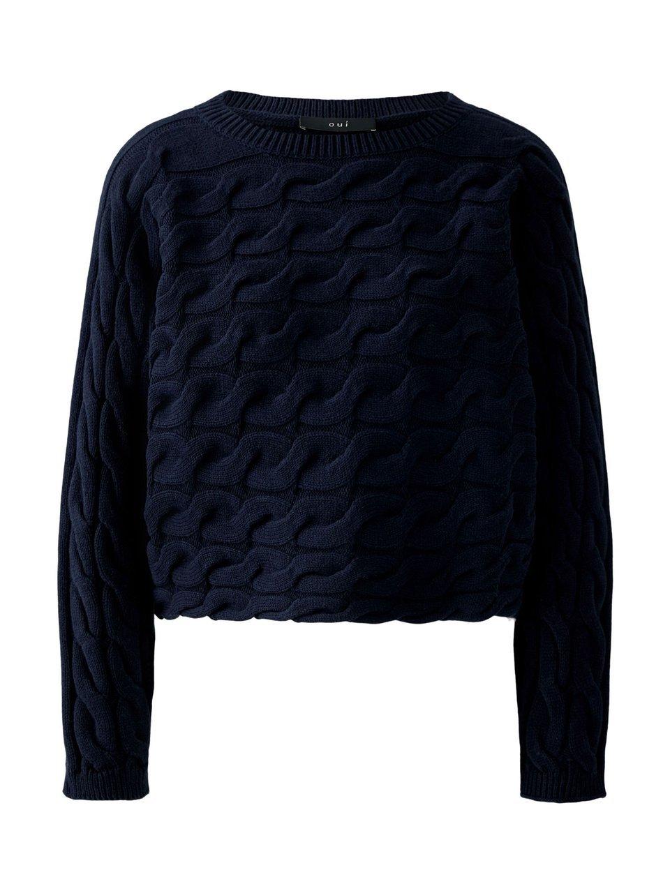 Rundhals-Pullover oui blau günstig online kaufen