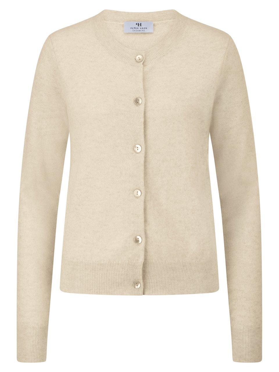 Peter Hahn Cardigan ronde hals Van  beige
