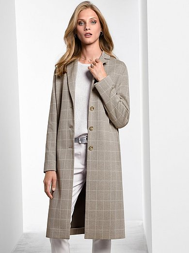 Fadenmeister Berlin - Jersey coat with an exquisite checked design