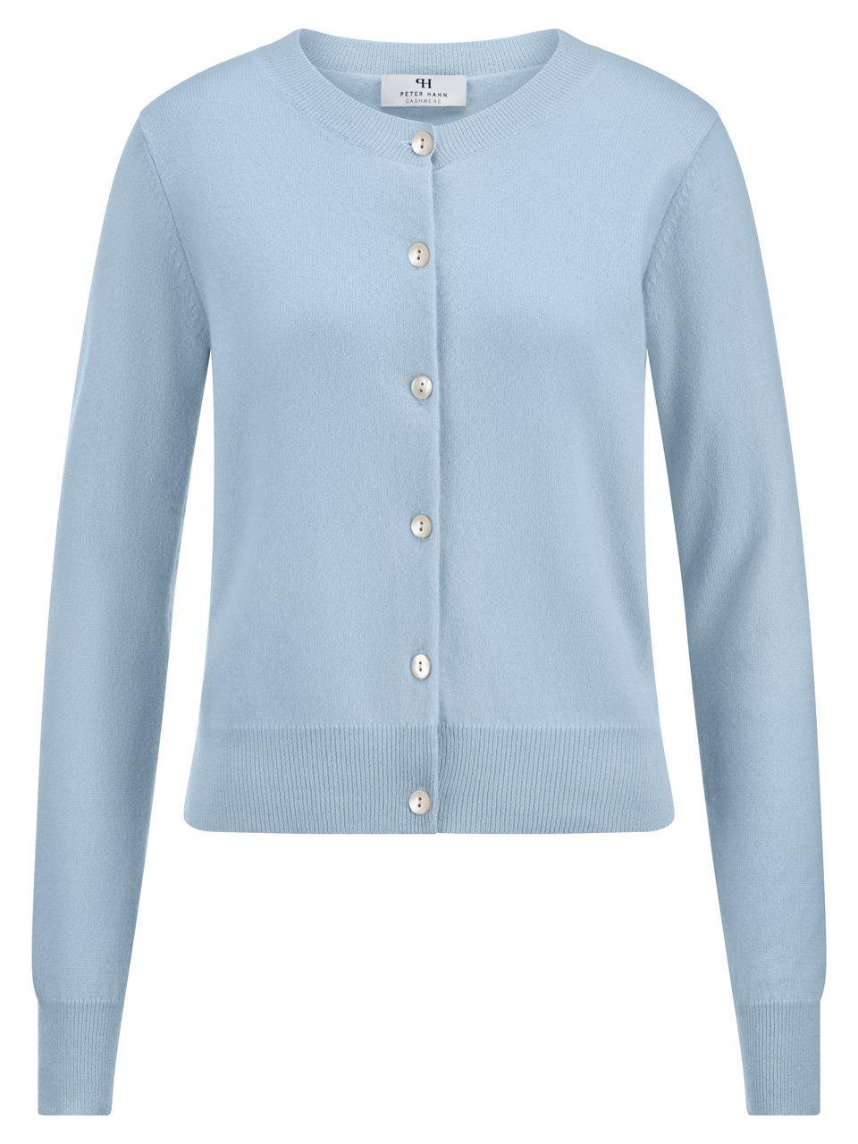 Peter Hahn Cardigan ronde hals Van  blauw
