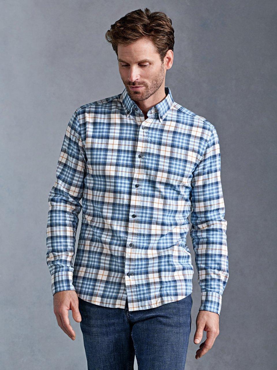 Olymp no6 Heren overhemd extra lange mouw blauw 182846