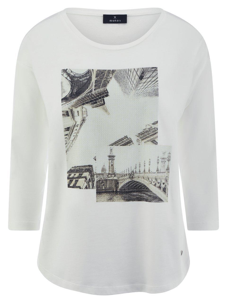 Rundhals-Shirt 3/4-Arm Monari weiss günstig online kaufen