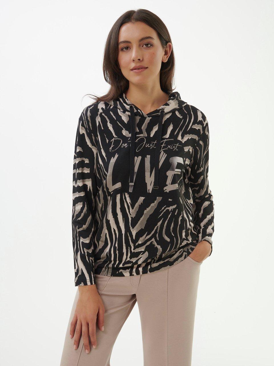 Doris Streich Sweatshirt Schwarz/Taupe