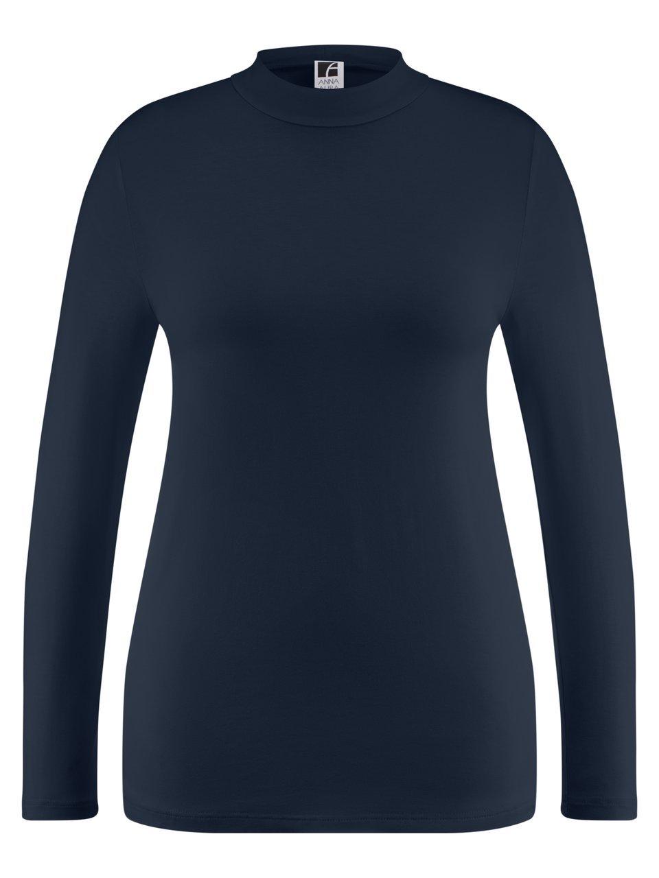 Shirt Stehkragen Anna Aura blau günstig online kaufen