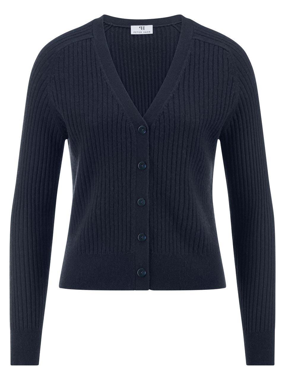 Peter Hahn Cardigan diepe V-hals Van  blauw