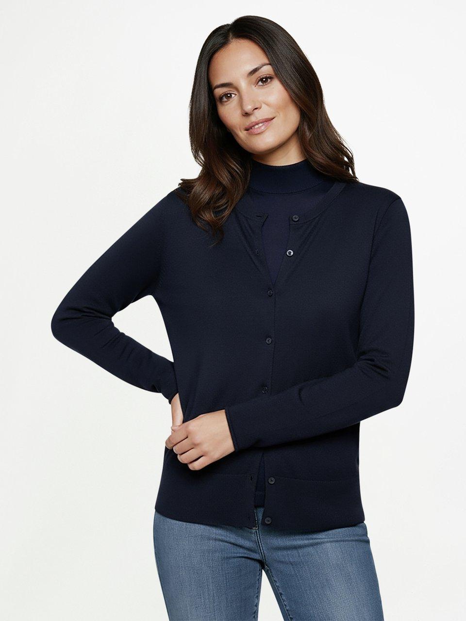 Peter Hahn - Rundhals-Strickjacke aus Seide und Kaschmir