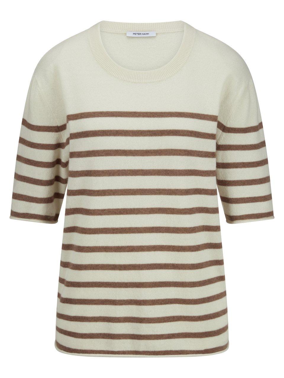 Rundhals-Pullover aus 100% Kaschmir Peter Hahn weiss günstig online kaufen