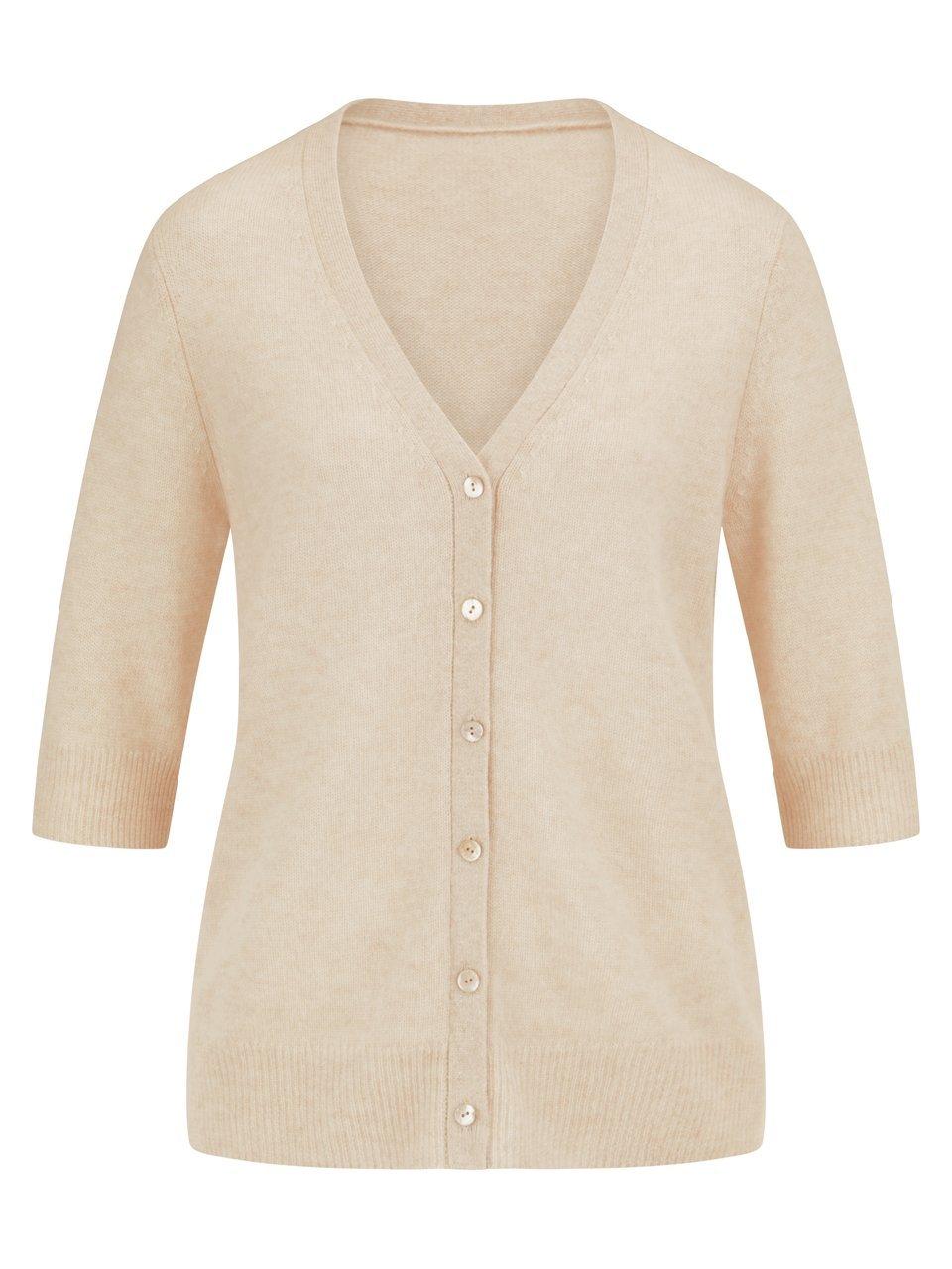 Strickjacke V-Ausschnitt Peter Hahn beige günstig online kaufen