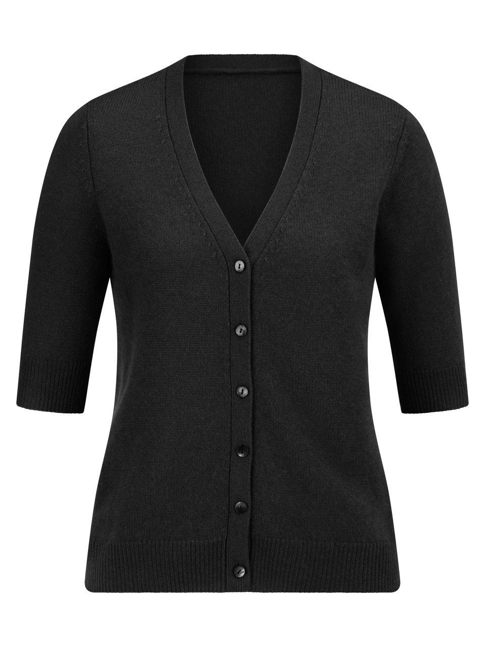 Strickjacke V-Ausschnitt Peter Hahn schwarz günstig online kaufen