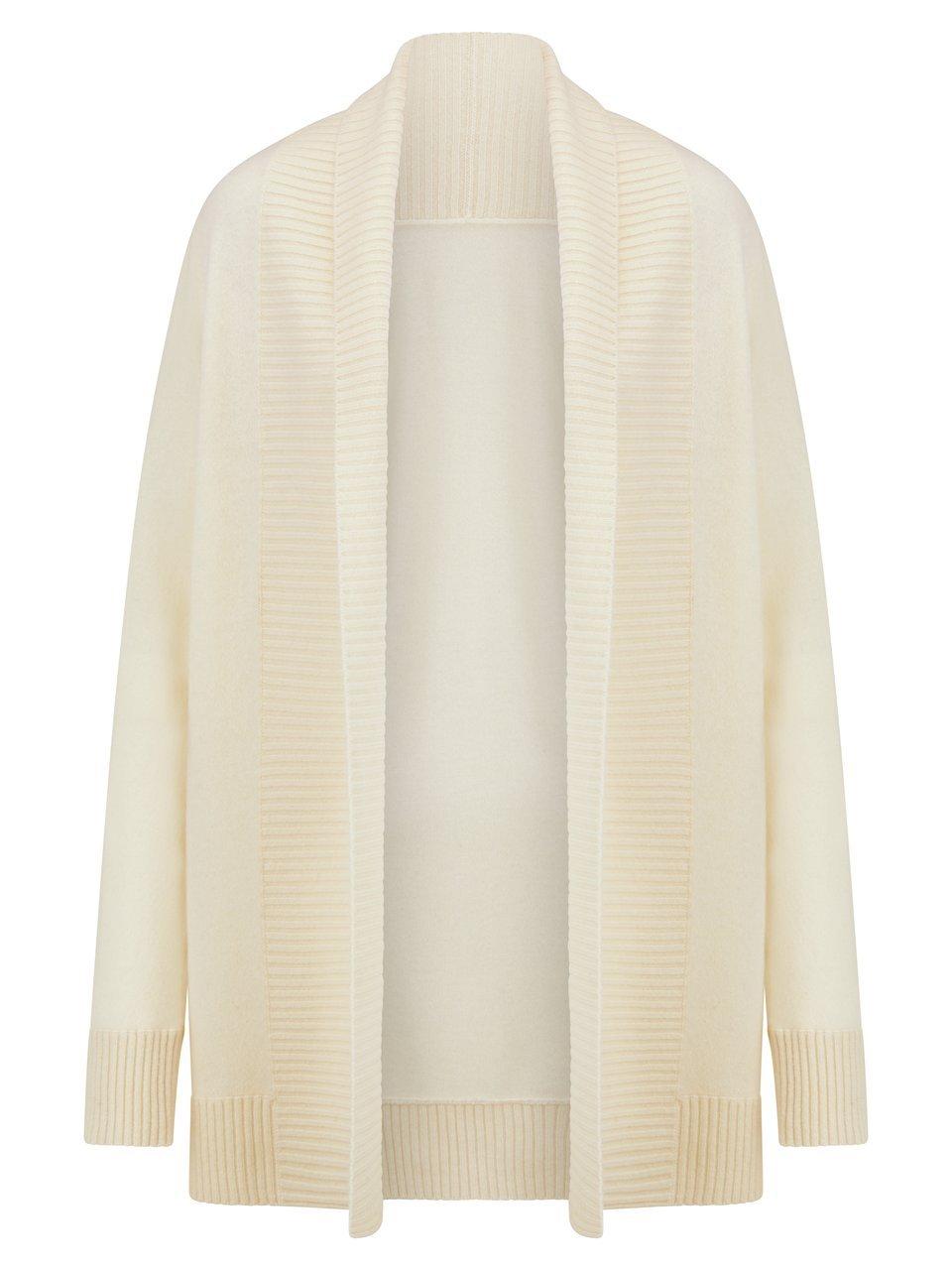 Long-Strickjacke Peter Hahn weiss günstig online kaufen