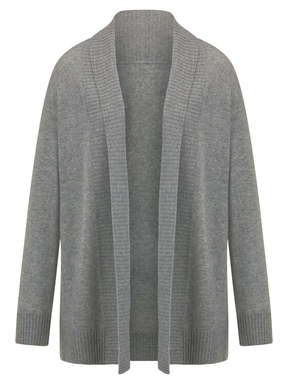 Long-Strickjacke Peter Hahn grau günstig online kaufen