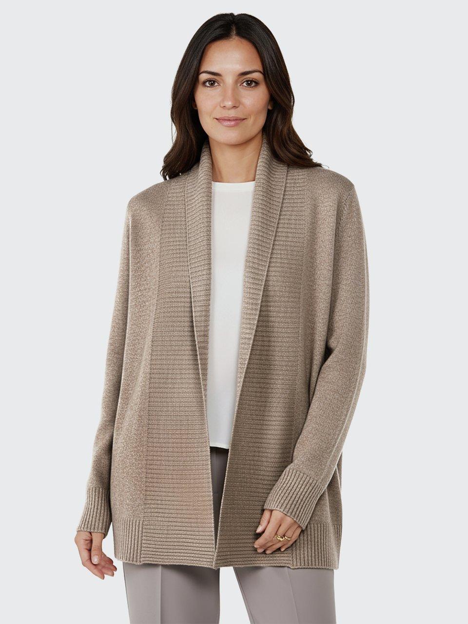 Peter Hahn - Long-Strickjacke aus Schurwolle und Kaschmir
